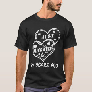 34Th Wedding Anniversary Just Married 34 Years Ago T-Shirt