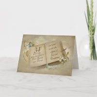 34th Wedding Anniversary Old Book Card