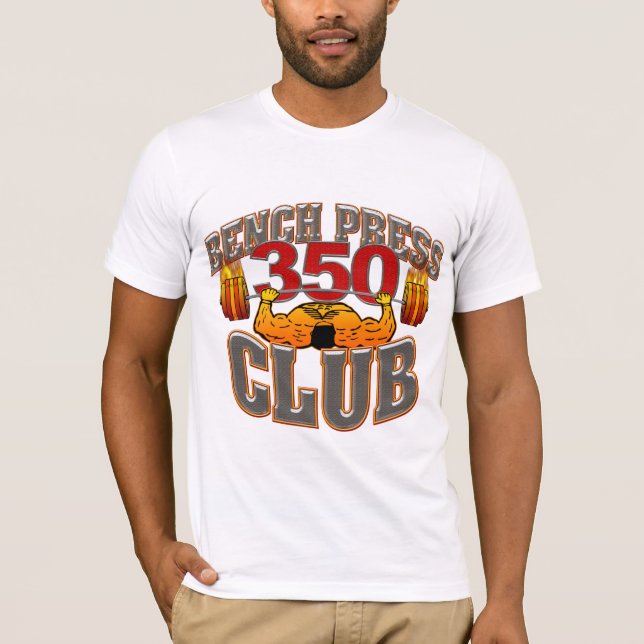 350 Club Bench Press Fitted TShirt (Front)