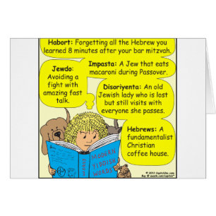 350 Modern jewish words colour cartoon