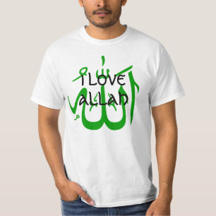 350px-Allah-green_svg, I LOVE ALLAH T-Shirt