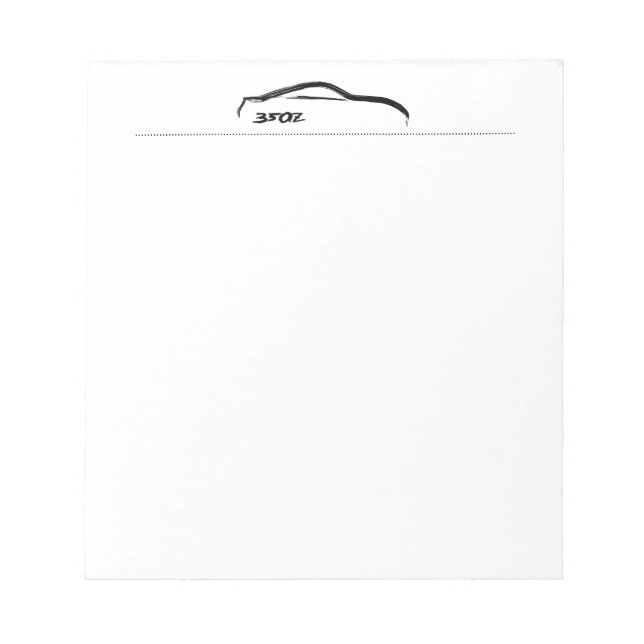 350Z black silhouette notepads (Front)