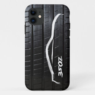 350Z brushstroke with Tire Tread iPhone 11 Case
