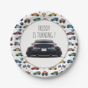 350Z Car Birthday Invitation Stanced & Lowered R Paper Plate