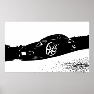 350z Front Stance Poster