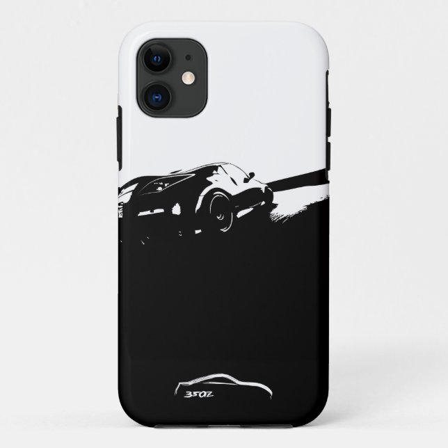 350Z Rolling Shot with White Brushstroke logo Case-Mate iPhone Case (Back)