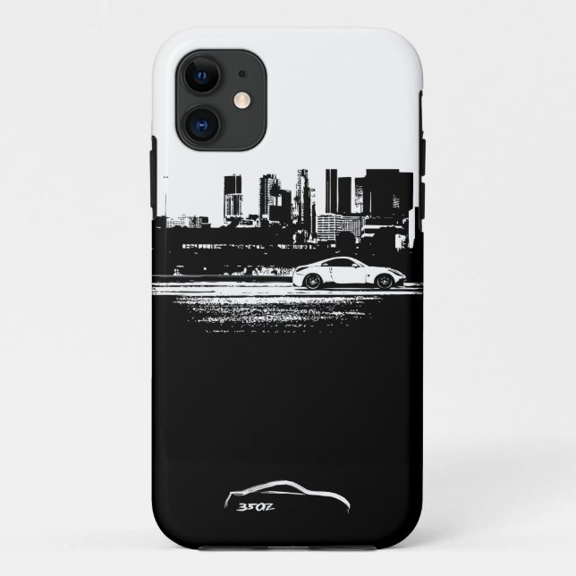 350Z Rolling Shot with White Brushstroke logo Case-Mate iPhone Case (Back)