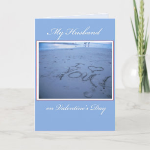 3551 Husband Valentine's Day Sand Holiday Card