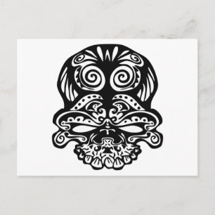 355 Tribal Skull Postcard