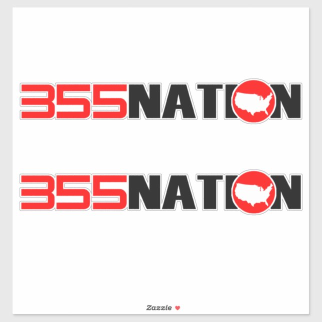 355Nation Standard design sticker (Sheet)