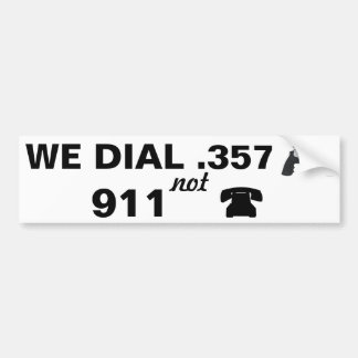.357 beats 911 bumper sticker