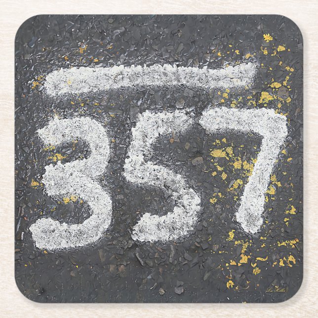 357 Mason's and Angel Number Square Paper Coaster (Front)