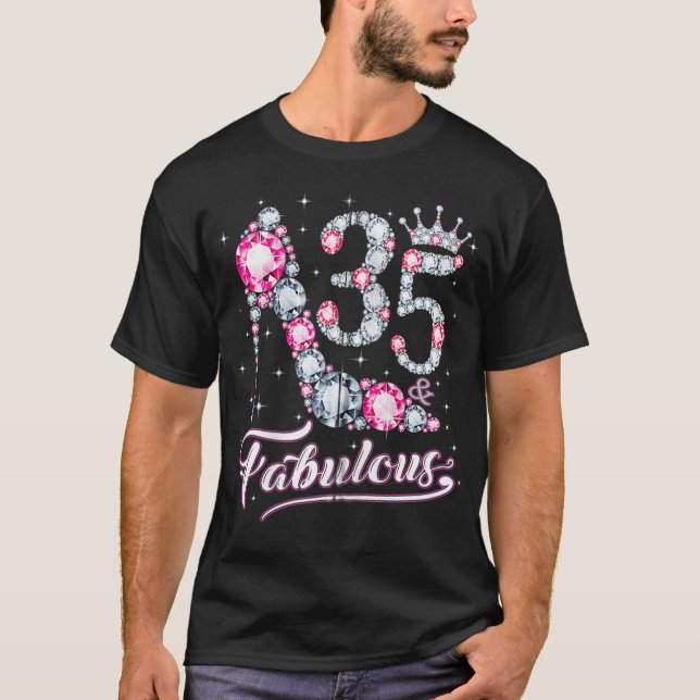 35 & And Fabulous 1987 35Th Birthday Tee Gifts For (Front)