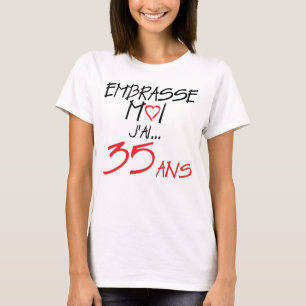 35_ans_kissing_me_birthday_heart_love T-Shirt