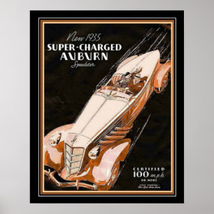 '35 Auburn Boat Tail Advertisement Poster