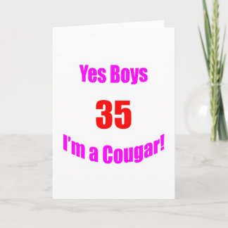 35 Cougar Birthday Card
