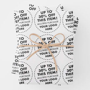 35% OFF Bulk Buy Discount Custom CENTERED TILING Wrapping Paper Sheet