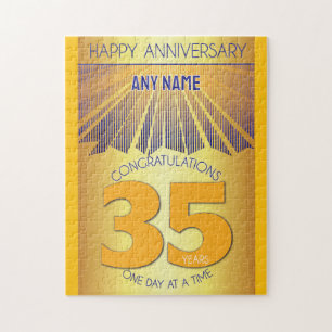 35 Year AA 12 Step Anniversary Personalised Jigsaw Puzzle