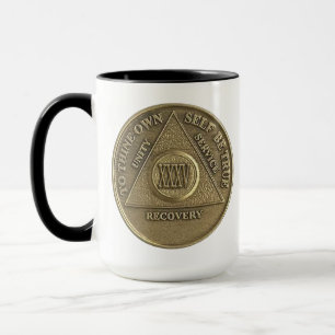 35 Year CUSTOM NAME Sober Coin Anniversary Mug
