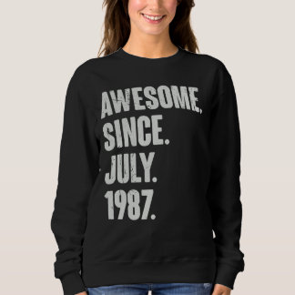 35 Year Old  35th Birthday  Awesome Since July 198 Sweatshirt