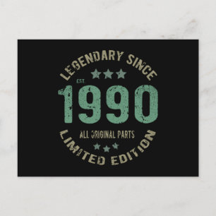 35 Year Old Bday 1990 Legend 35th Birthday Gift Postcard