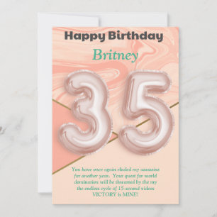 35 year old girls Happy Birthday card