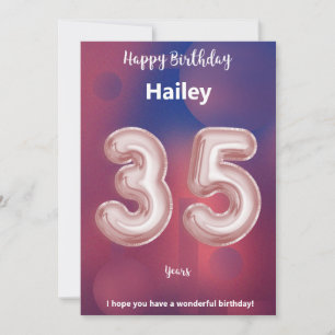 35 year old Happy Birthday card