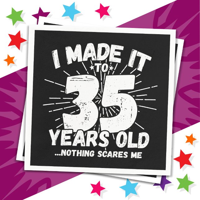 35 Year Old Sarcastic Meme Funny 35th Birthday Napkin (Creator Uploaded)