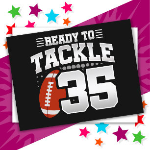 35 Year Old Tackle Football Party 35th Birthday Postcard