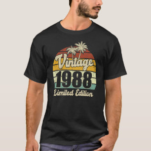 35 Year Old Vintage 1988 35th Birthday Retro T-Shirt