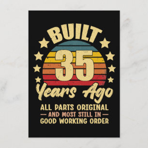 35 Years Ago All Parts Original 35th Birthday Invitation