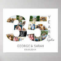 35 Years Married Photo Collage Wedding Anniversary