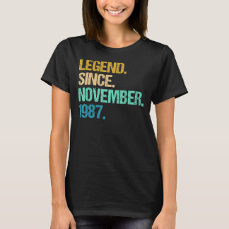 35 Years Old  Awesome Since November 1987 35th Bir T-Shirt