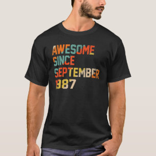 35 Years Old  Awesome Since September 1987 35th 10 T-Shirt