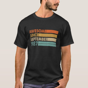 35 Years Old  Awesome Since September 1987 35th Bi T-Shirt