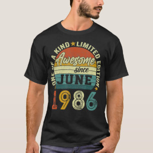 35 Years Old Birthday Awesome Since June 1986 35th T-Shirt