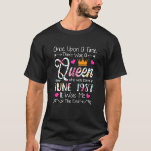 35 Years Old Girls 35th Birthday Queen June 1987 3 T-Shirt