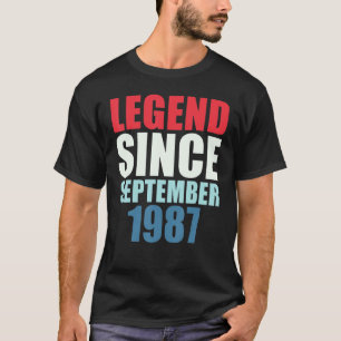 35 Years Old Legend Since September 1987 35th Bir T-Shirt