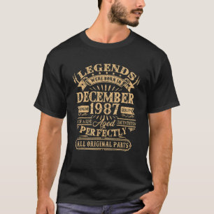 35 Years Old  Legends Born In December 1987 35th B T-Shirt