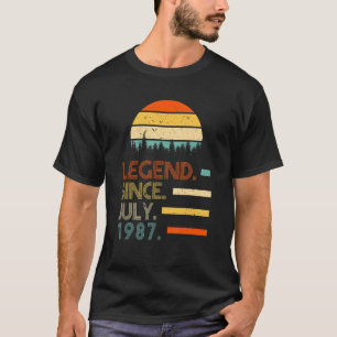 35 Years Old Retro Birthday Legend Since July 198 T-Shirt