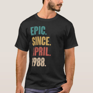 35 Years Old Vintage 1988 Birthday 35th Decoration T-Shirt