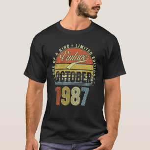 35 Years Old Vintage October 1987 35th Birthday Me T-Shirt