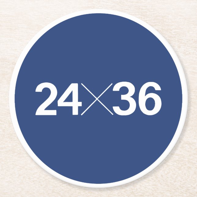 35mm Film Sensor Size - 24x36 Round Paper Coaster (Front)