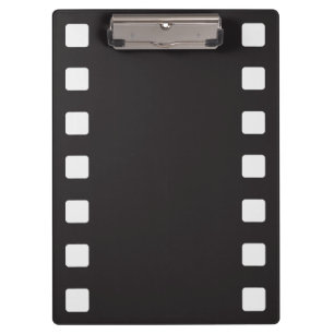 35mm Film Strip Black and White Clipboard