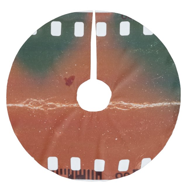 35mm filmstrip start, cool scratches. brushed polyester tree skirt (Front)