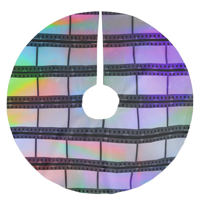 35mm Filmstrips: Scanner Light Effects Brushed Polyester Tree Skirt (Front)