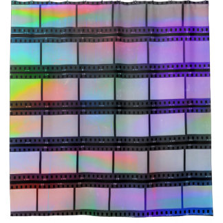 35mm Filmstrips: Scanner Light Effects Shower Curtain