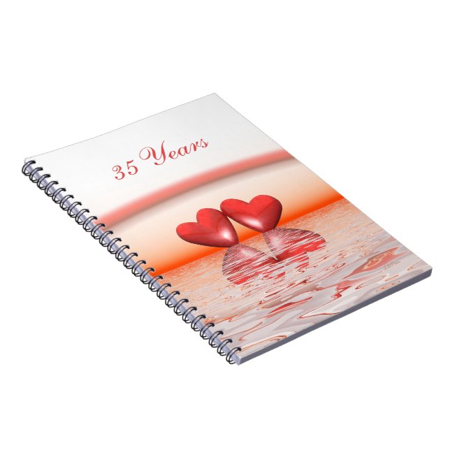 35th Anniversary Coral Hearts Notebook (Right Side)