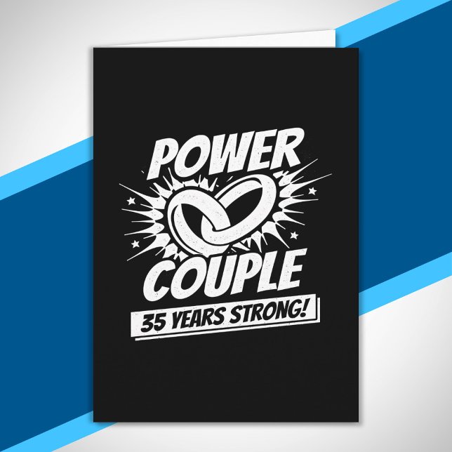 35th Anniversary Couples Married 35 Years Strong Card (Creator Uploaded)