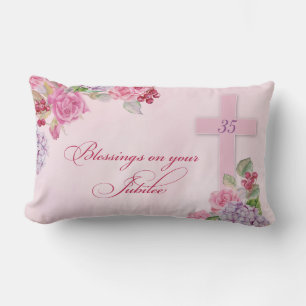 35th Anniversary of Religious Life Catholic Nun Lumbar Cushion